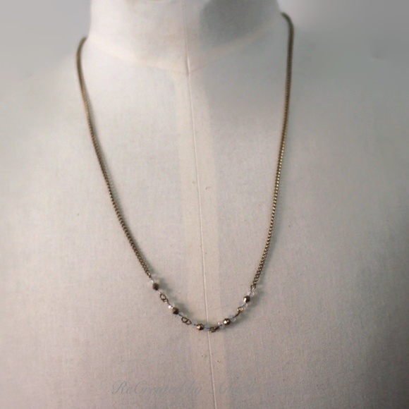 Tassel Back Gem Front Gold Tone Ne… - Picture 2 of 6